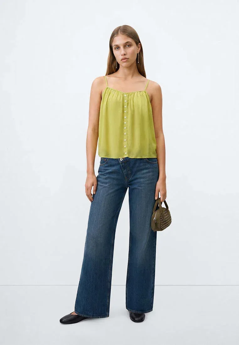 Подростковый - топ Mango Kids, Light Green — фото 2