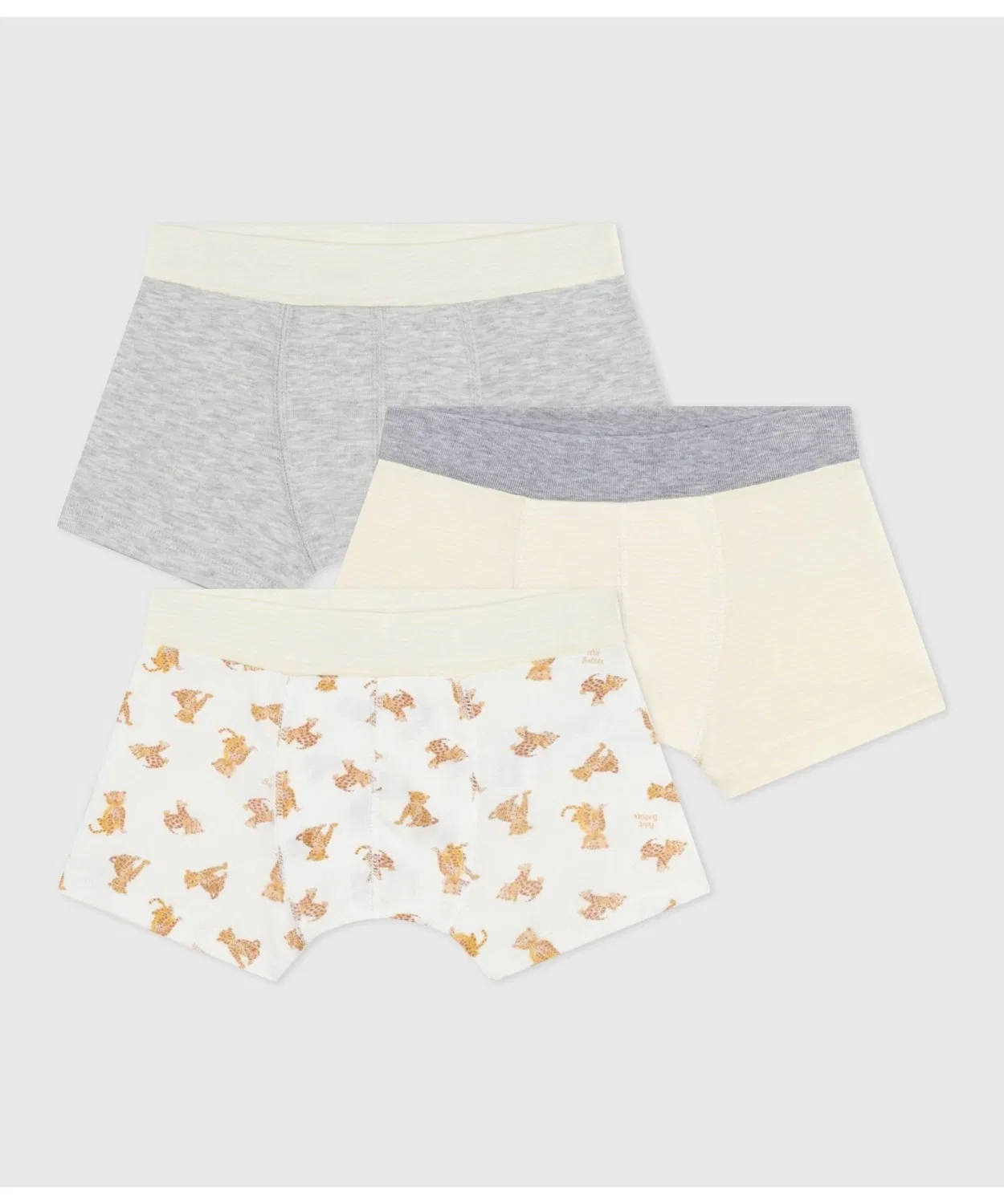 Детские трусы-боксеры 3 шт с пантерой PETIT BATEAU, Multicolor