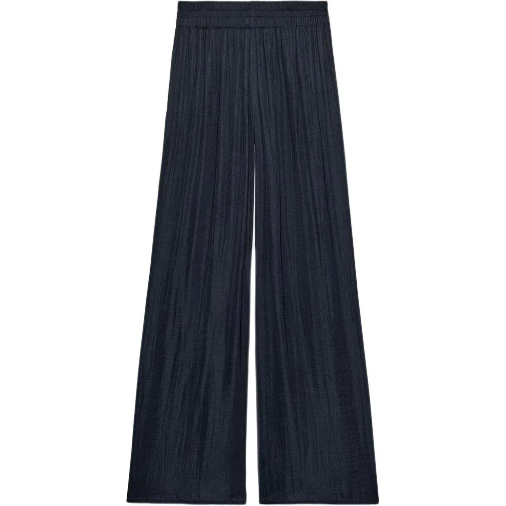Женские брюки повседневные с широкой штаниной Night Blue ZARA, Night Blue