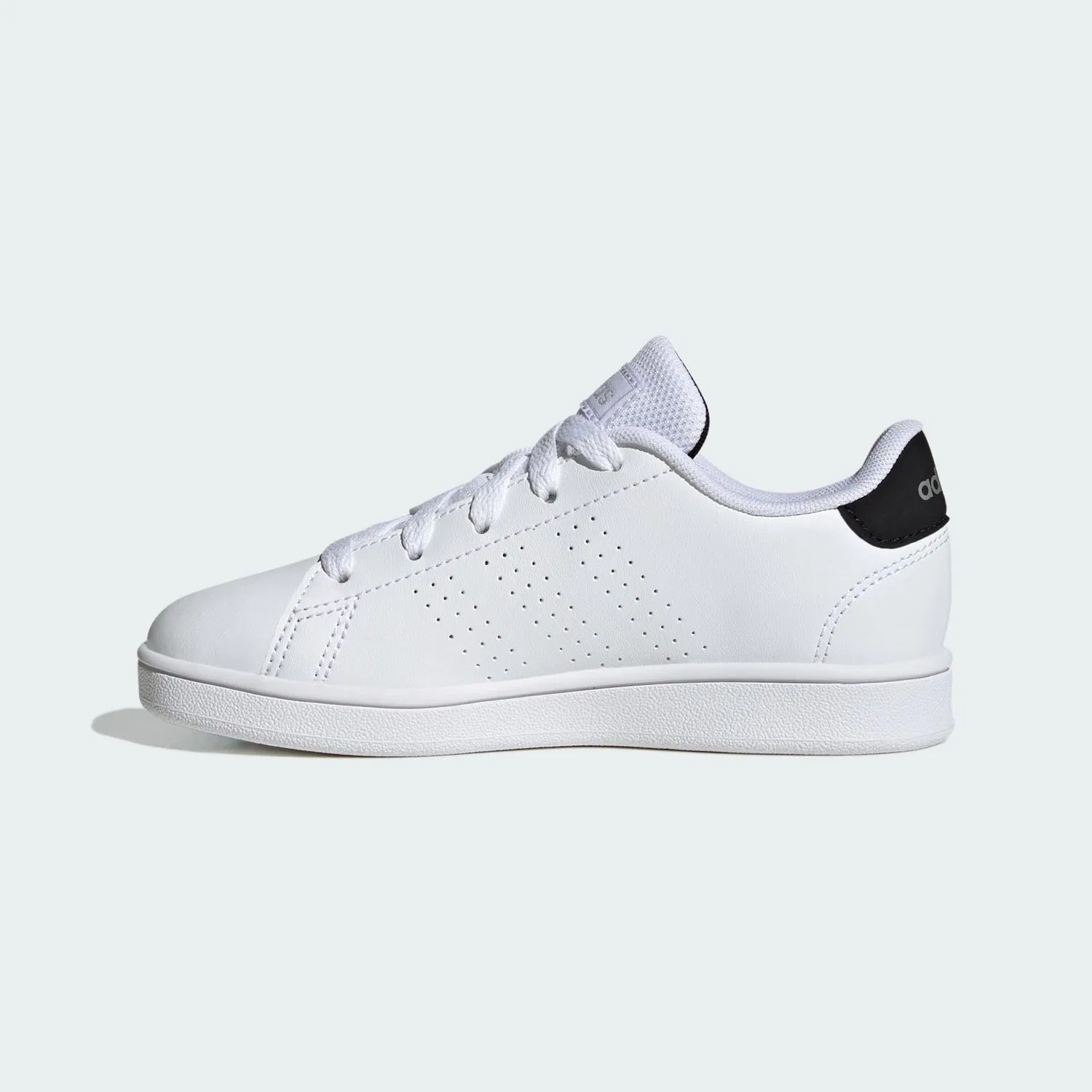 Детские кроссовки с закрытым носком Advantage K Adidas, Ftwr White Core Black Silver Met — фото 2