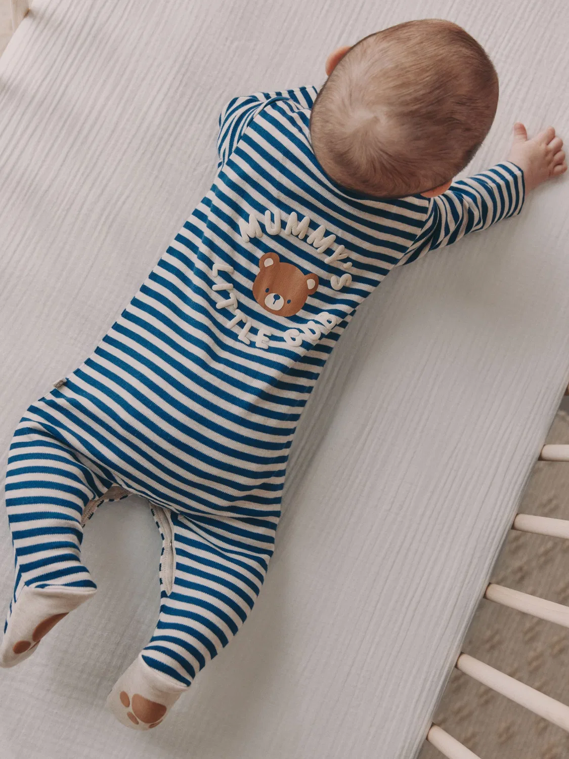 Боди-пижама Mummys Little Cub Next, Navy Stripe — фото 3