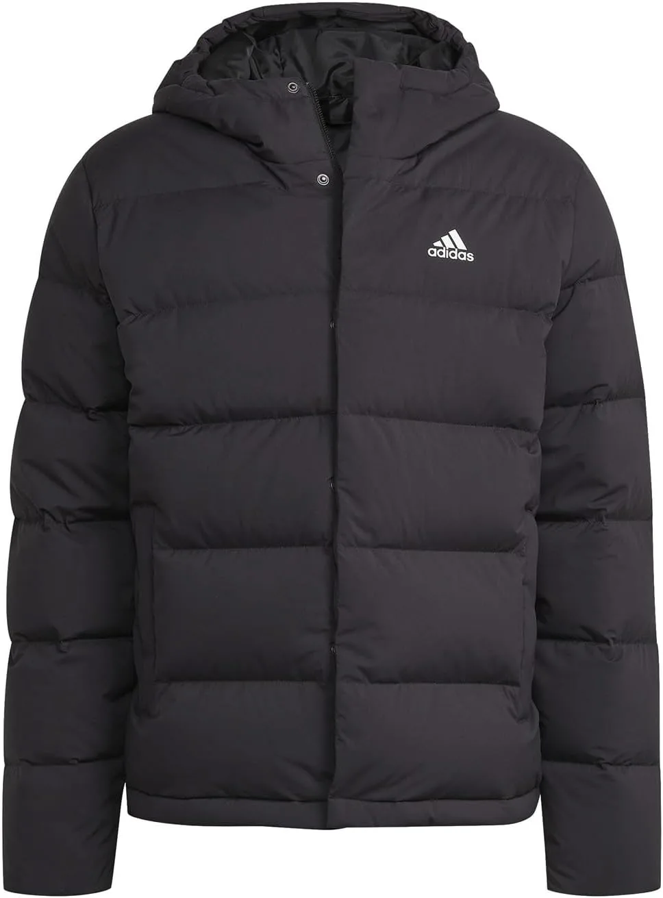 Мужская пуховая куртка Adidas Helionic с капюшоном, черный — фото 4