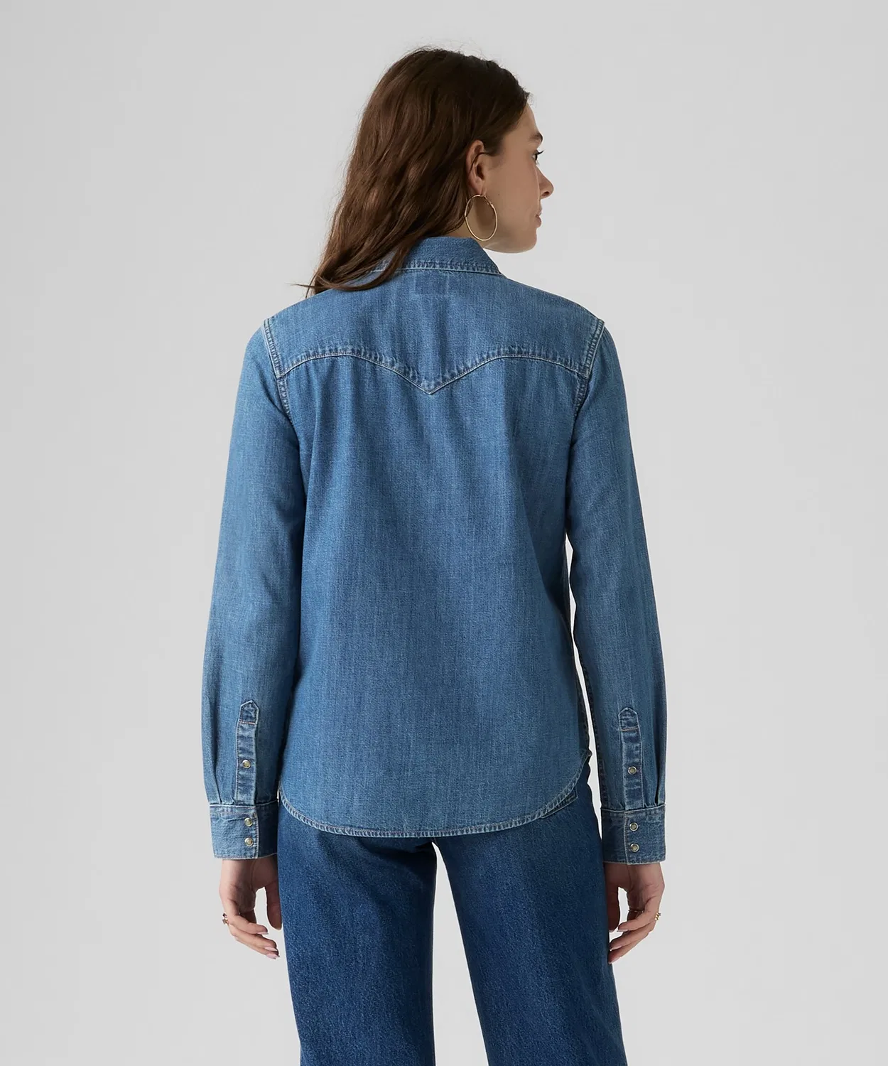 Женская джинсовая рубашка с длинным рукавомHeritage Western Levi's, Indigo Blue — фото 3