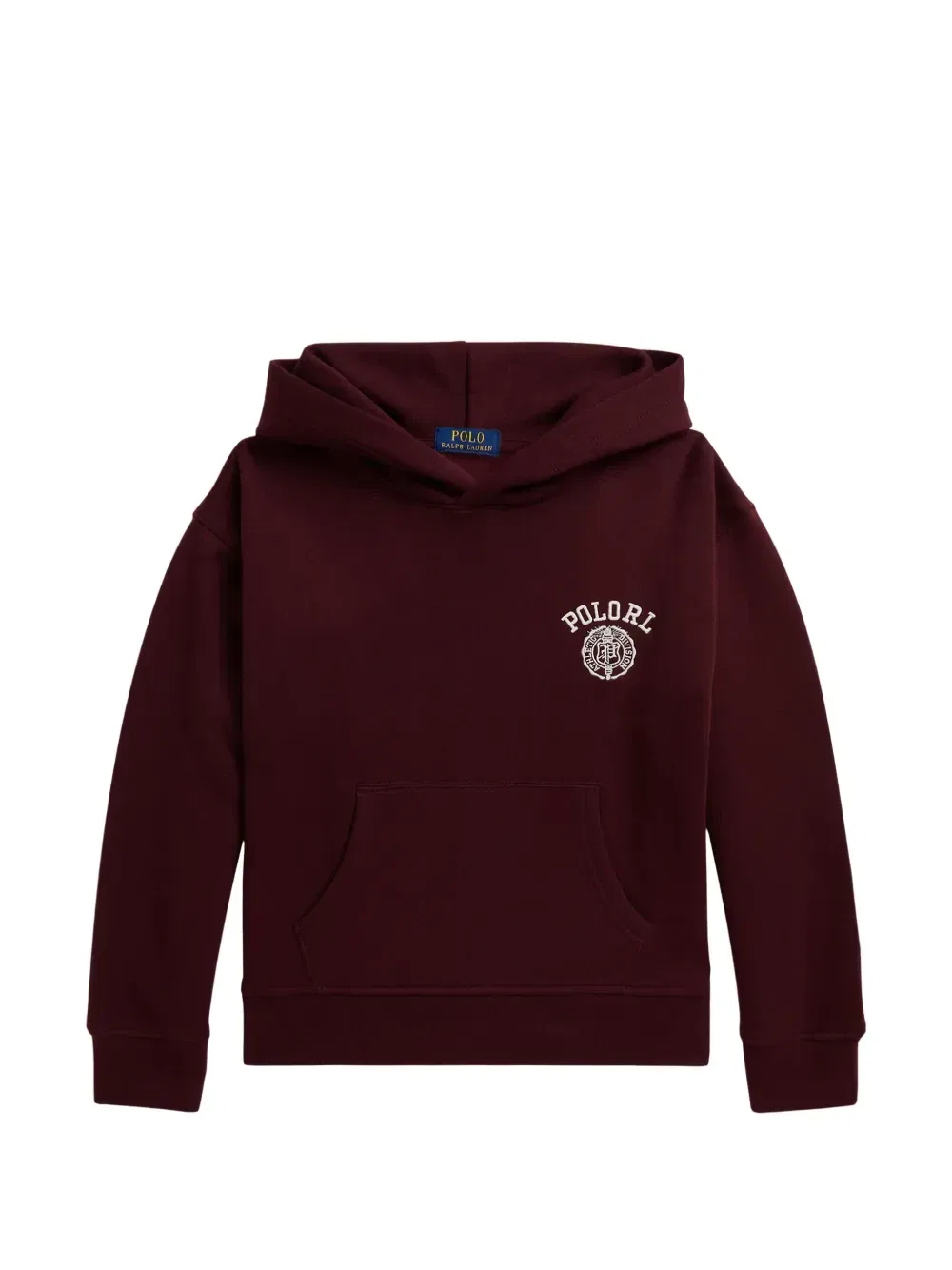 Худи большого размера с вышитым логотипом Polo Ralph Lauren Kids, красный