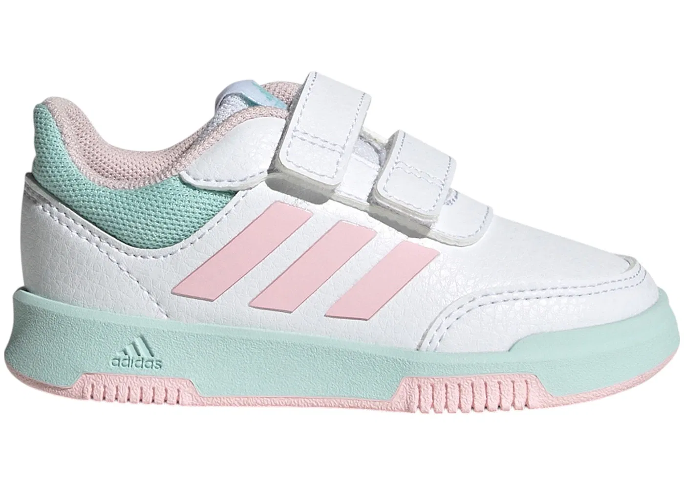 Детские кроссовки с липучками Adidas Tensaur Run Hook And Loop Adidas, Cloud White Clear Pink Semi Flash Aqua