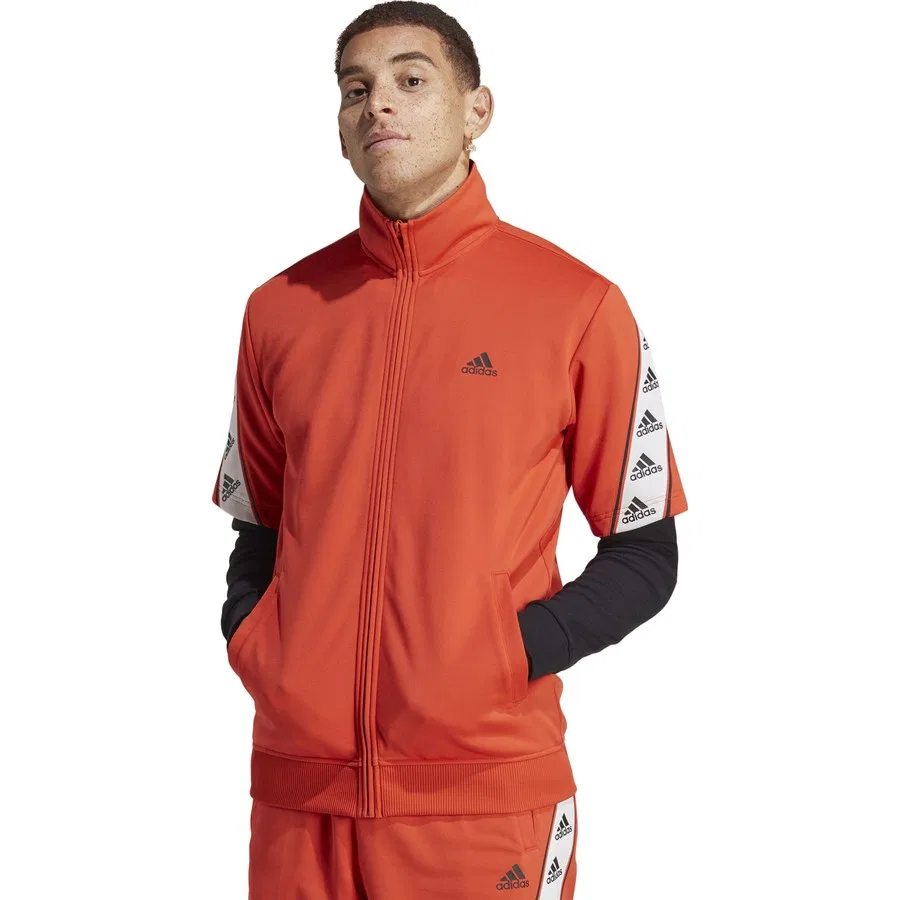 Свитшот с капюшоном красный adidas, Красный — фото 2