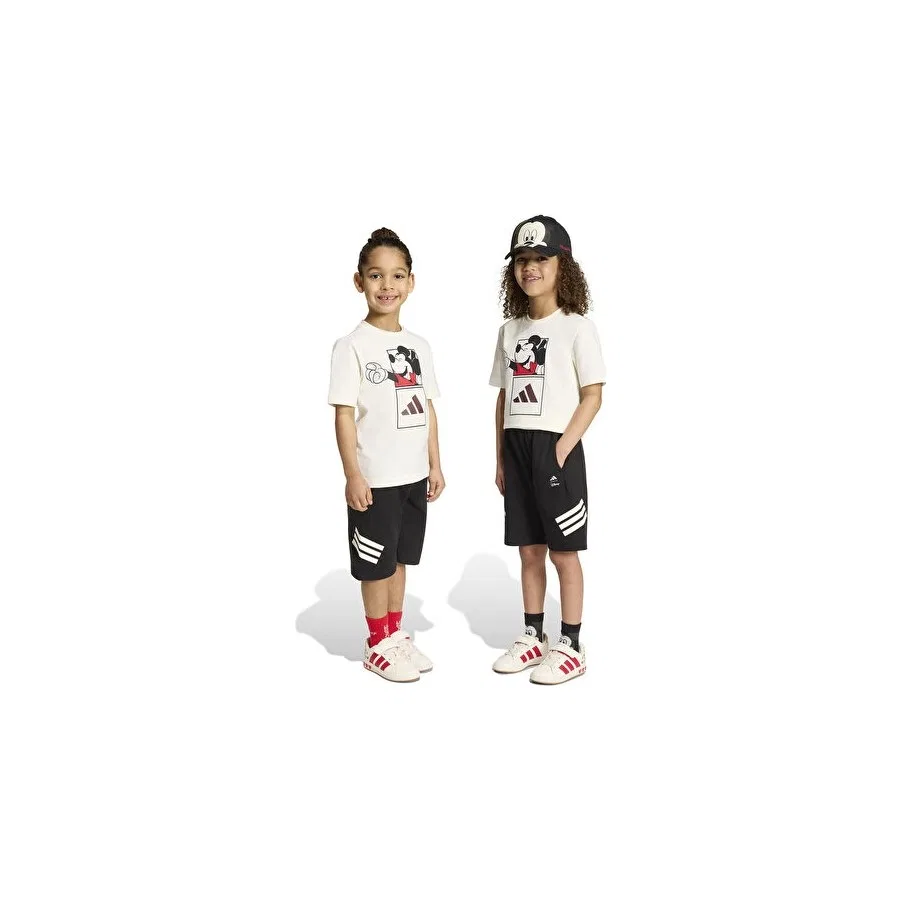 Детский спортивный комплект из футера с принтом Mickey Mouse adidas, Белый — фото 2