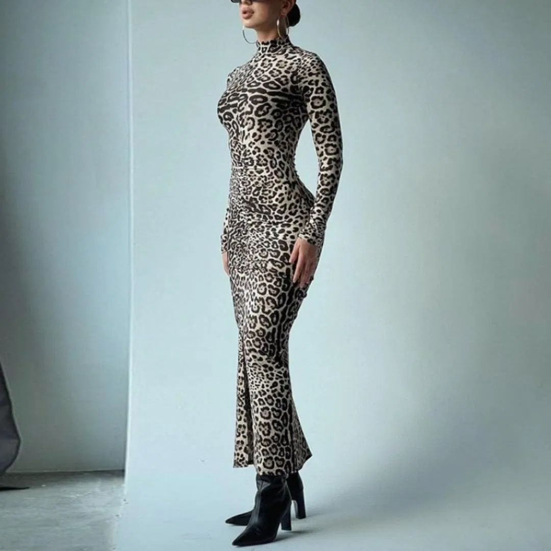 Женское платье с леопардовым принтом A-LINE, Leopard — фото 2