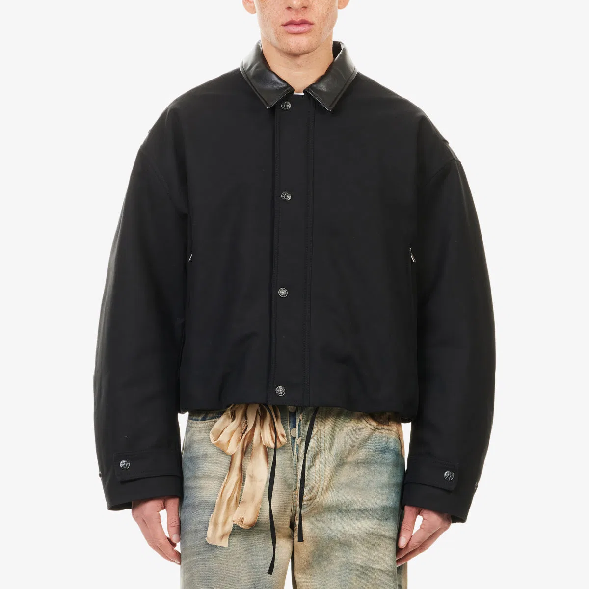 Утепленная хлопковая куртка Opado Acne Studios, черный — фото 3