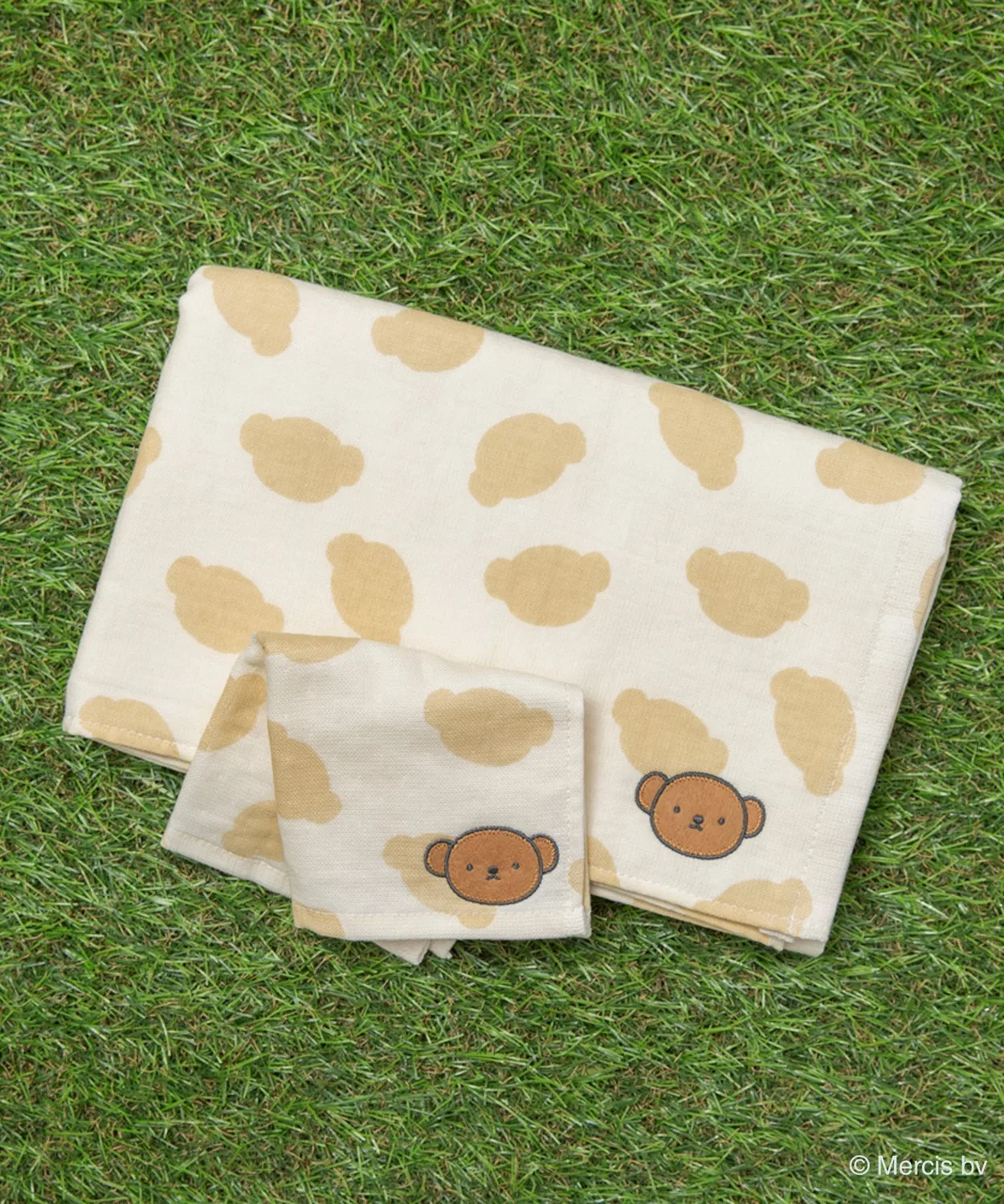 Детский комплект из пеленки и платка Miffy Boris, Ivory