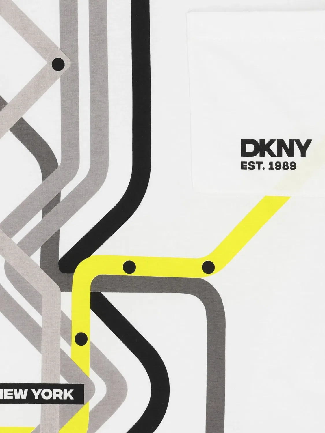 Футболка с карманом и принтом Dkny Kids, белый — фото 3