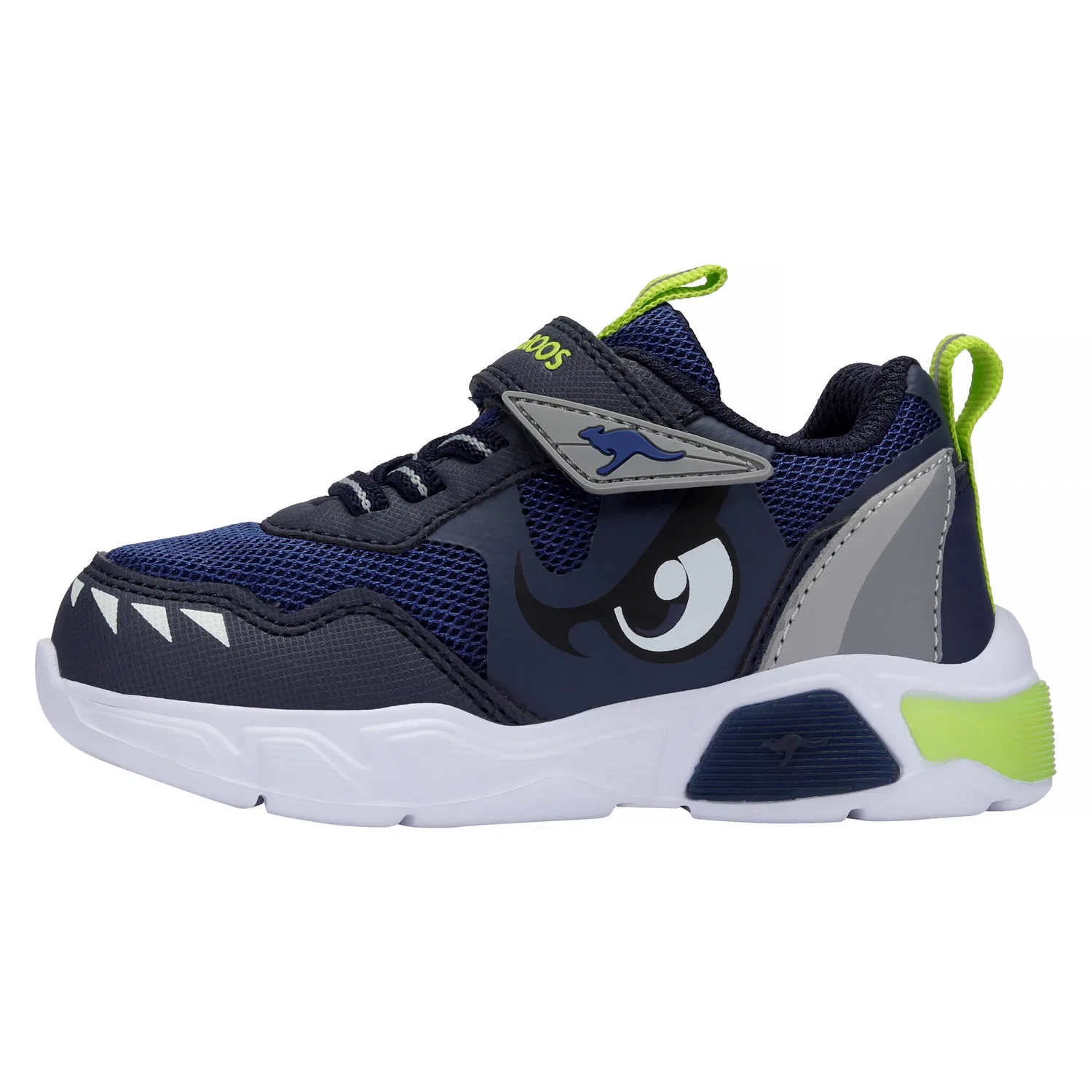 Детские кроссовки со световыми эффектами KangaROOS, Dark Navy/Lime — фото 2