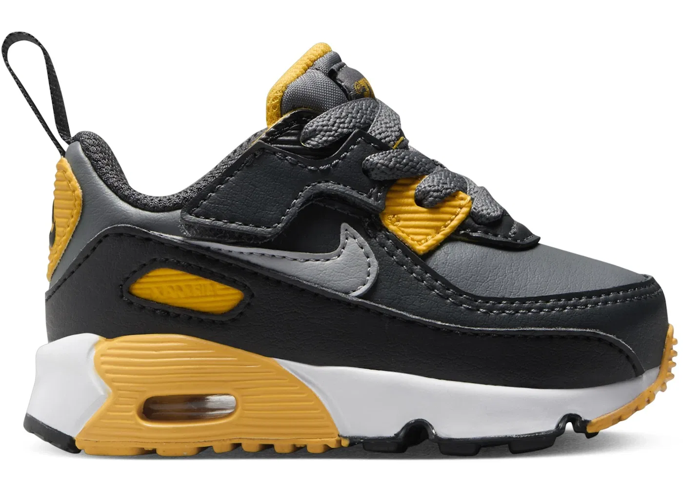 Детские кроссовки с технологией EasyOn Nike Air Max 90, Smoke Grey/Anthracite/White/Light Smoke Grey
