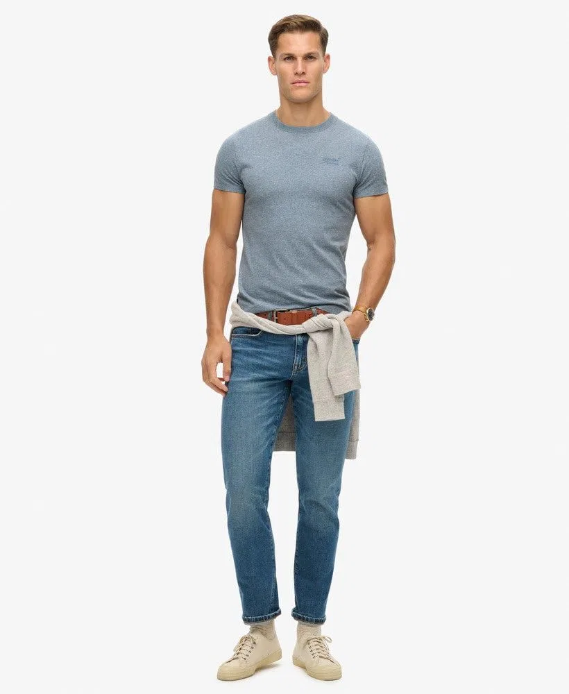 Мужская футболка с принтом Essential Logo EMB Superdry, Bay Blue Marl — фото 2