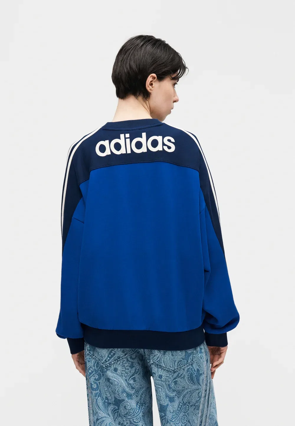 Графический принт - толстовка Adidas Originals, Bold Blue/Night Indigo — фото 4