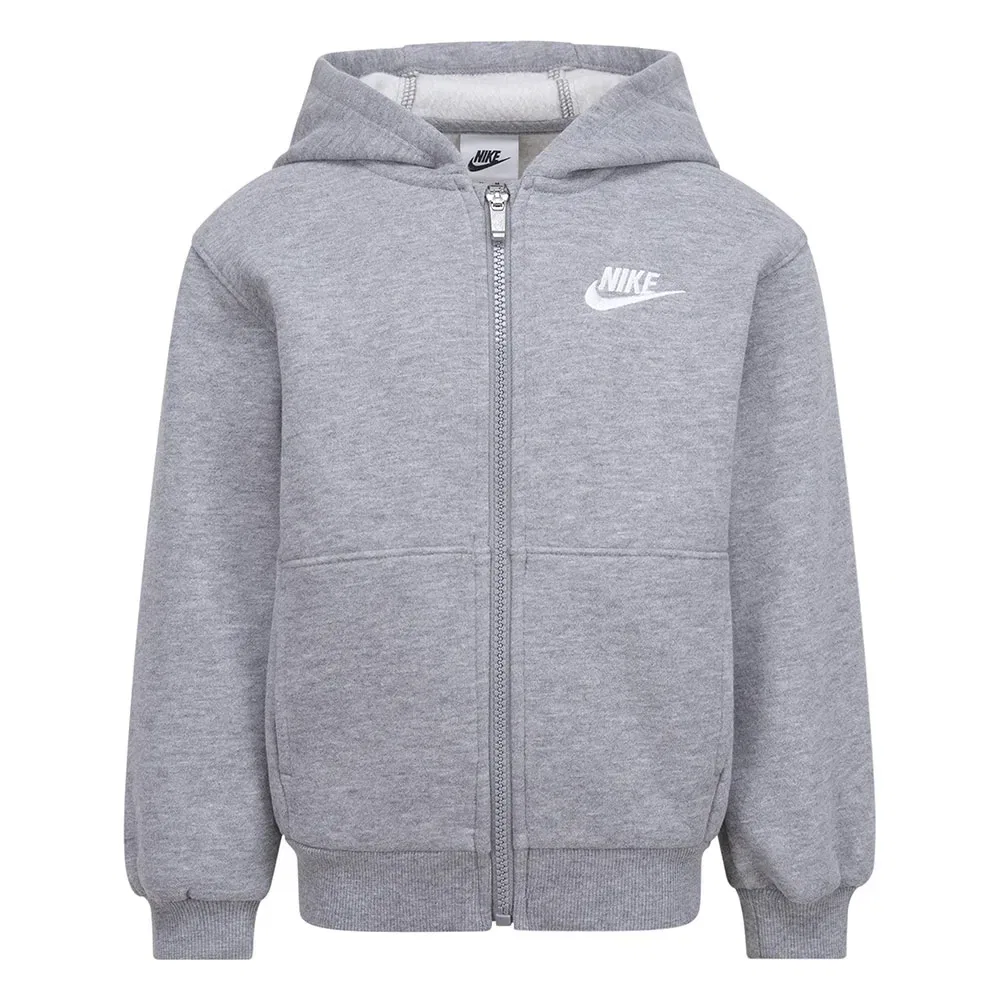 Худи на молнии Nike Club Fleece Nike, серый