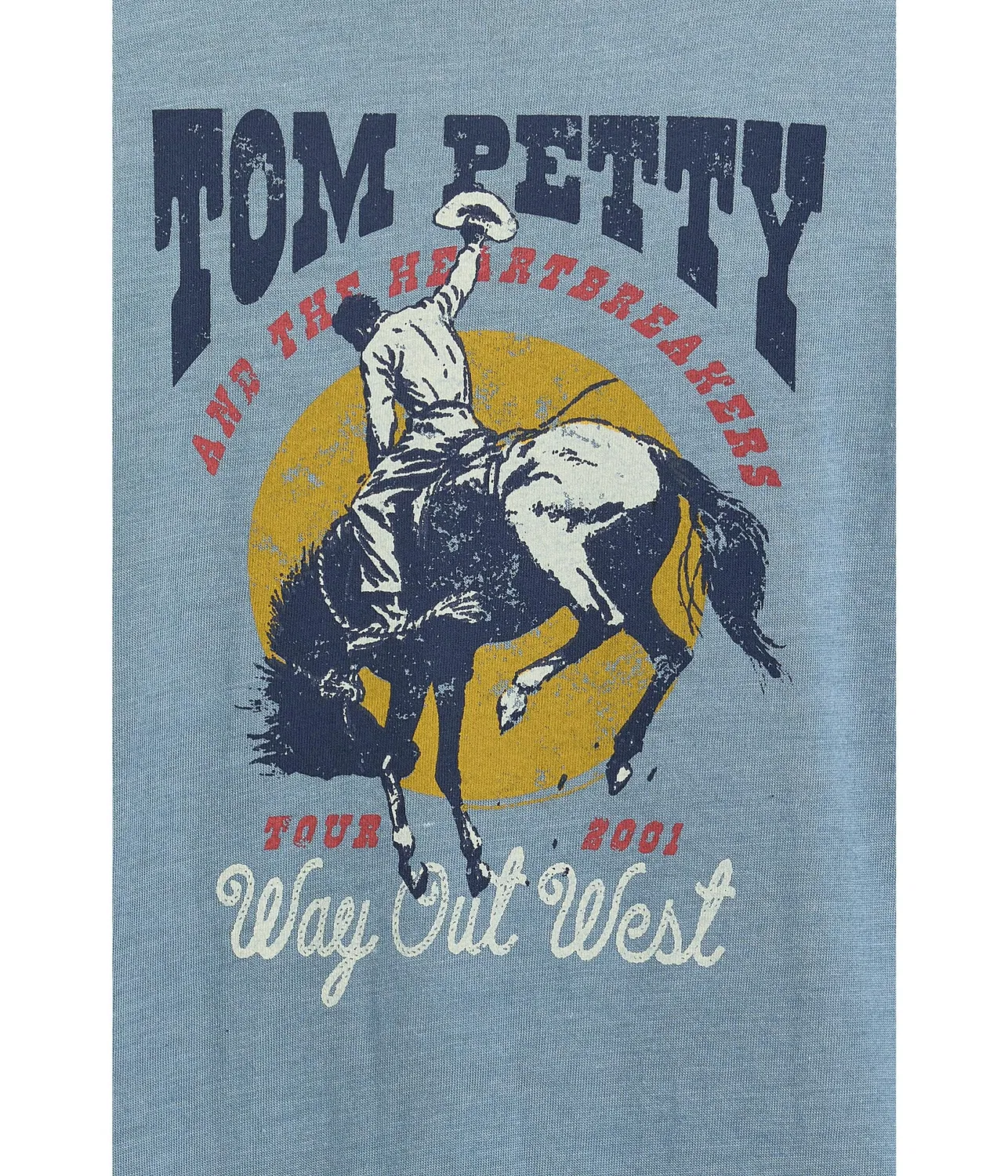 Футболка с круглым вырезом Tom Petty Way Out West (для маленьких и больших детей) Chaser Kids, Blue Moon — фото 3