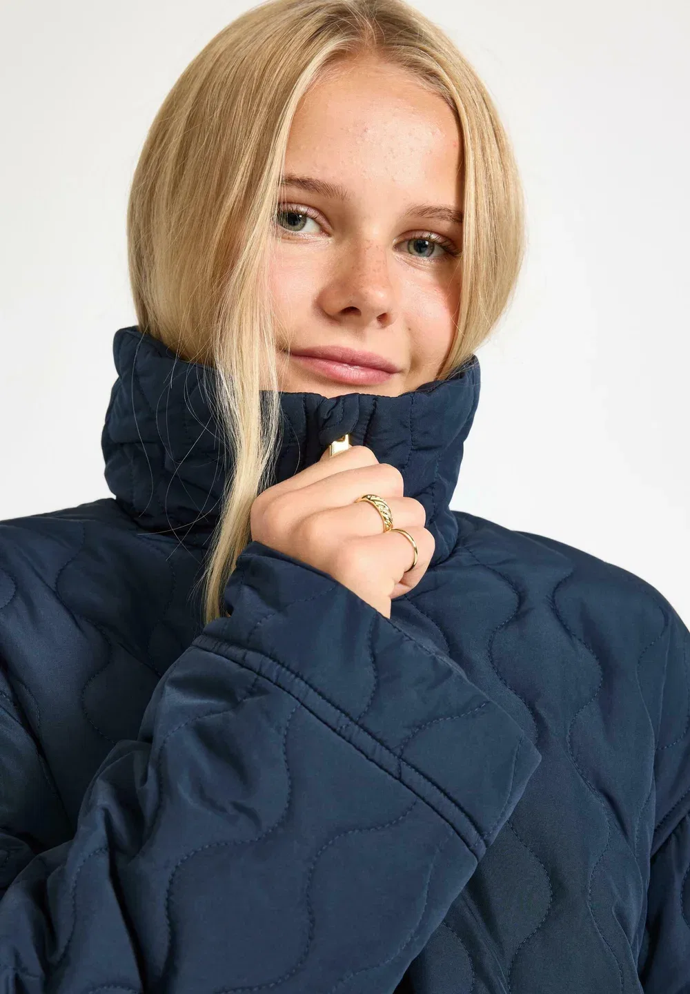 Стеганая куртка - зимняя куртка Lindex, Dark Navy — фото 4