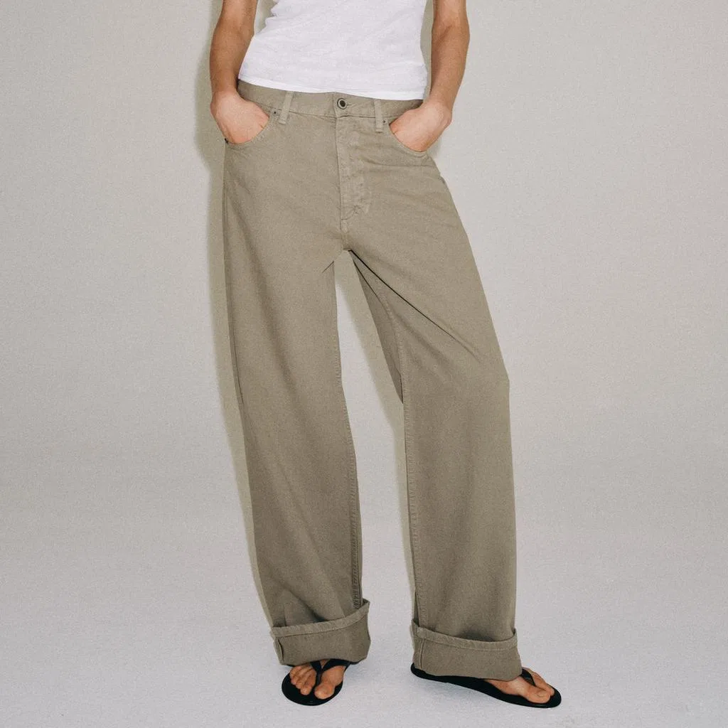 ZARA Женские джинсы ZW Jeans Khaki — фото 4
