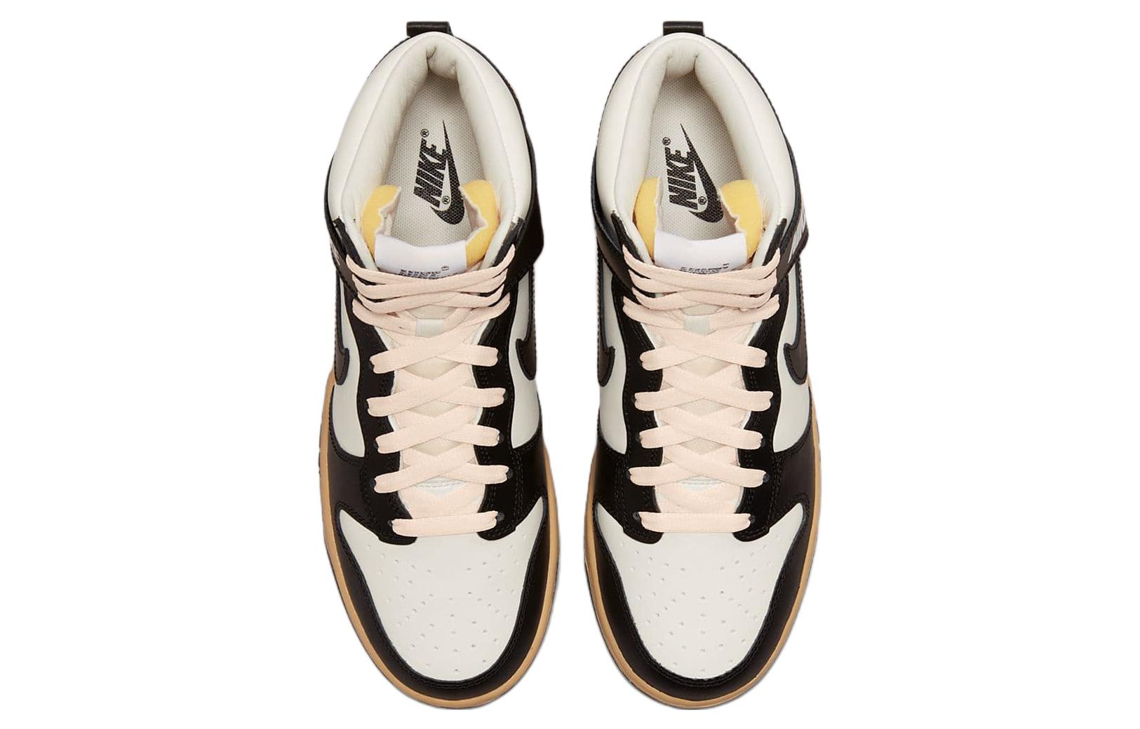 Кроссовки Nike Dunk High Retro Vintage, белый/черный — фото 4