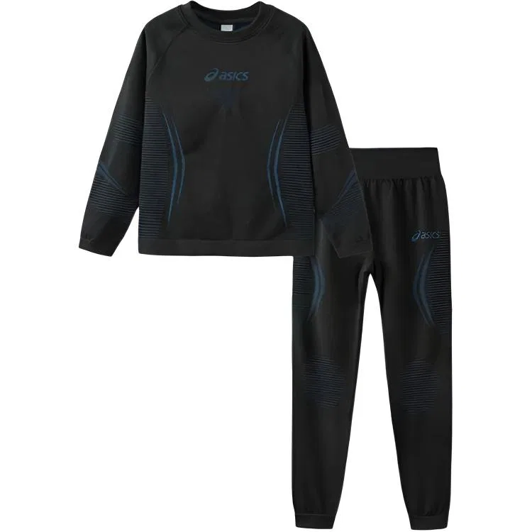 Детский свитшот с круглым вырезом ASICS, Black Blue Tone 00498