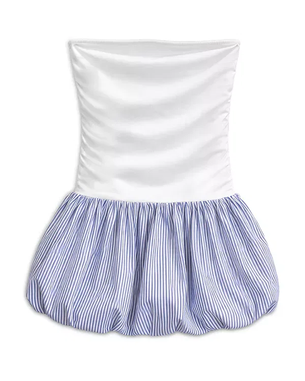 Детское платье для девочек с принтом Ally Striped KatieJ NYC, белый/синий