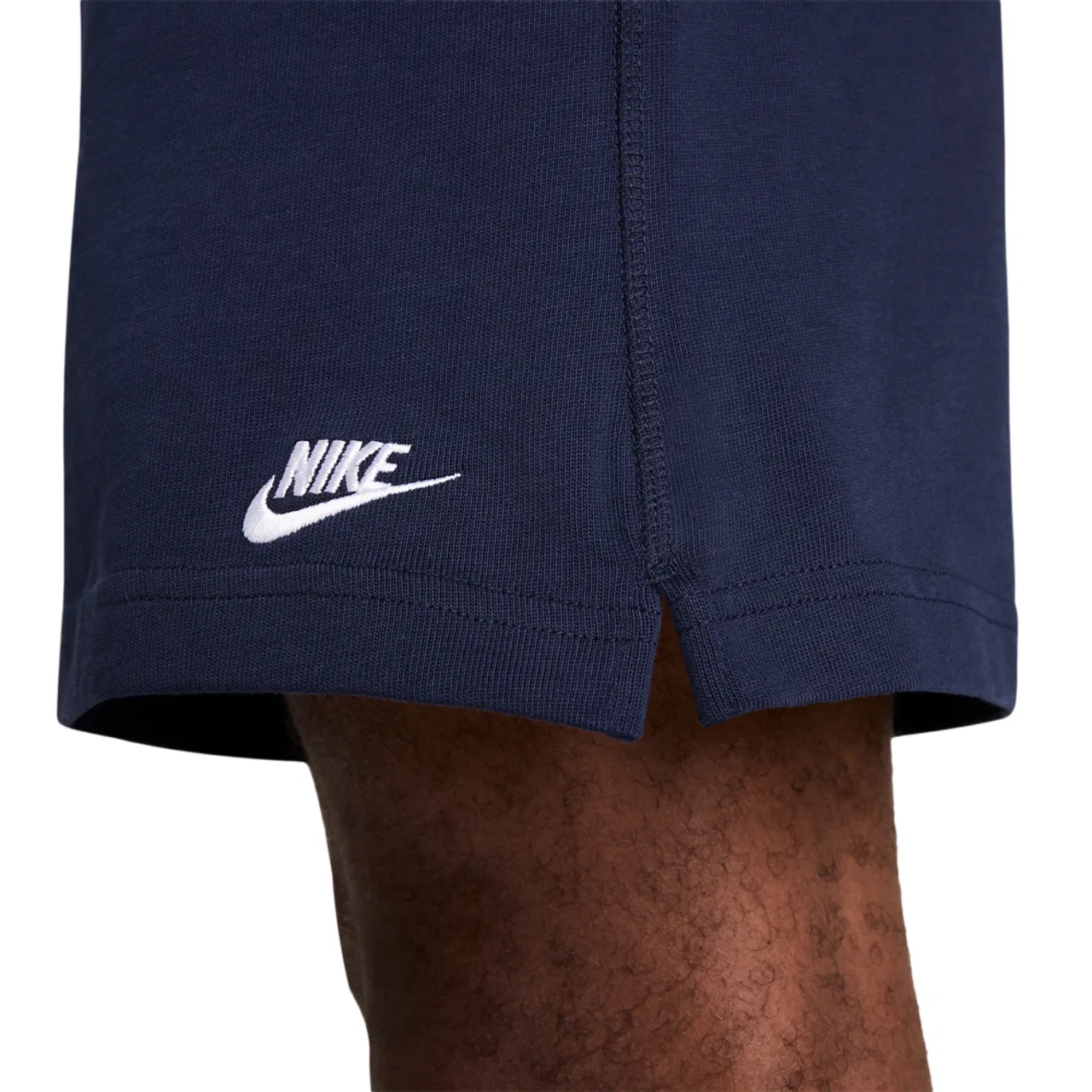 Мужские шорты из хлопка Nike Club Knit, Obsidian/White — фото 4