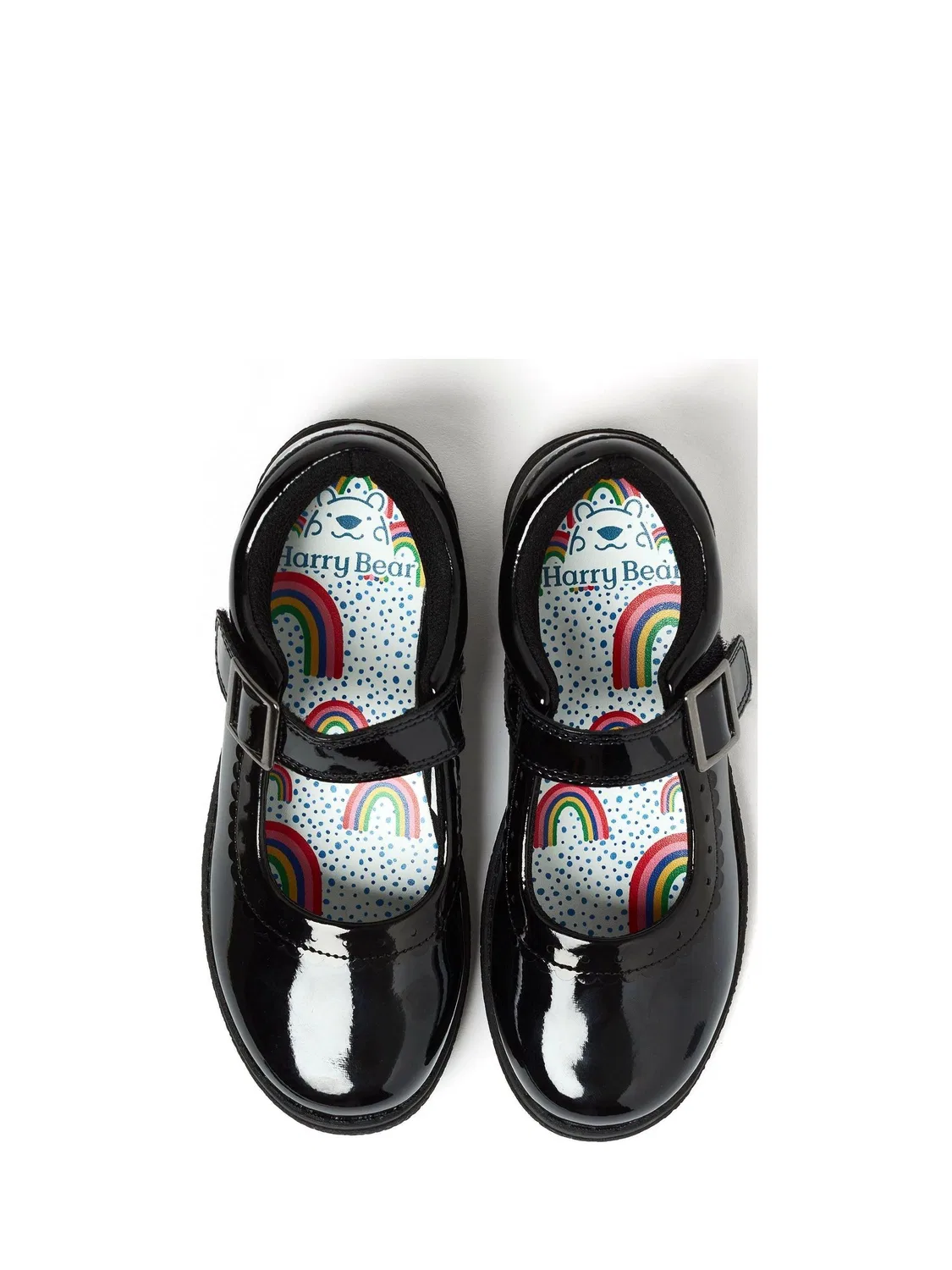 Туфли Harry Bear Black Patent Rainbow, черный — фото 4