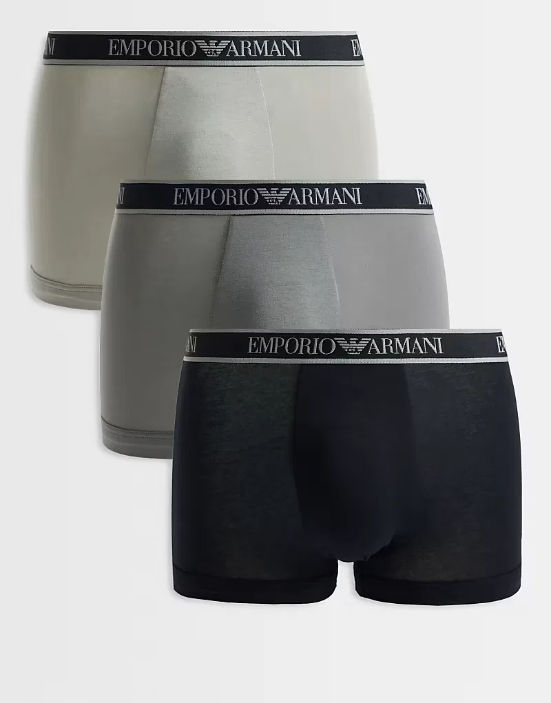Трусы 3 шт Emporio Armani Bodywear, серый
