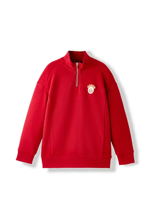 Детское худи для девочек с длинным рукавом Galatasaray kids half zip hoodie Gsstore, Red