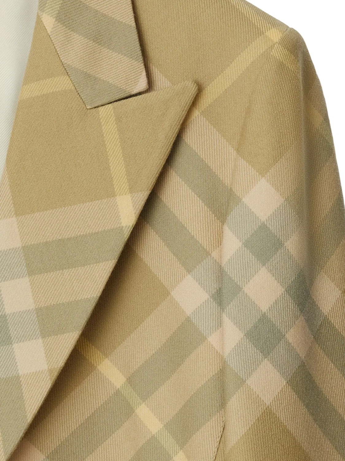 Пиджак в клетку с одним пуговицем Burberry, нейтральный — фото 4