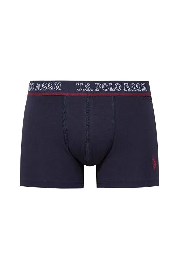 Мужские боксеры с принтом 3 шт U.S. Polo Assn., Burgundy-Dark Blue-Printed — фото 2