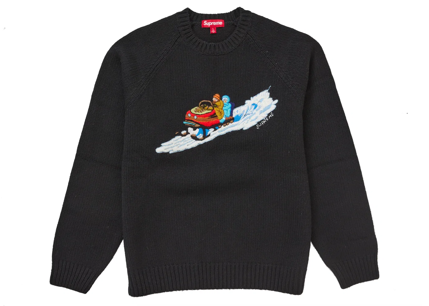 Мужской свитер с принтом Supreme Snowmobile Sweater, Black