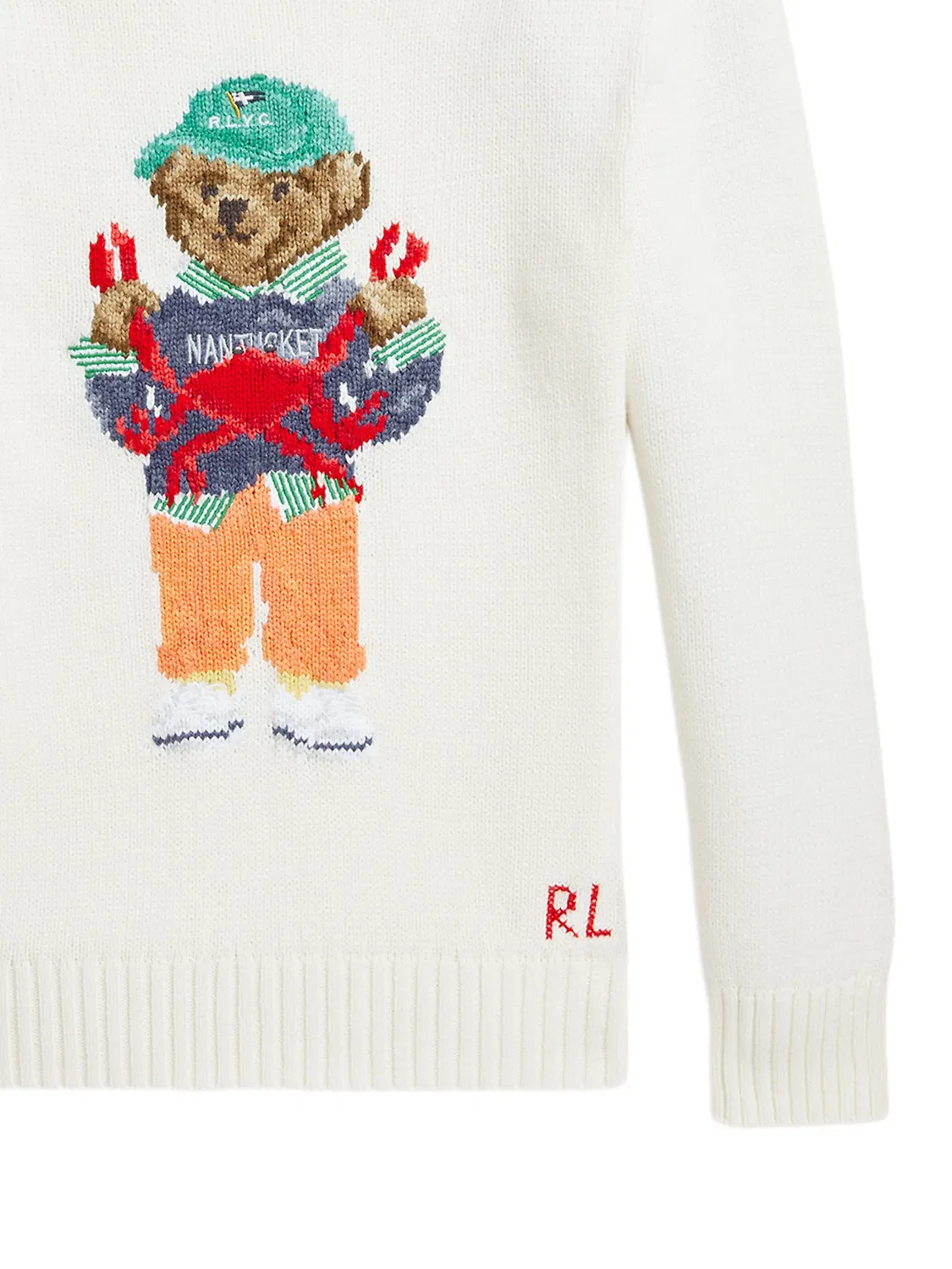 Свитер Polo Bear Polo Ralph Lauren Kids, белый — фото 2