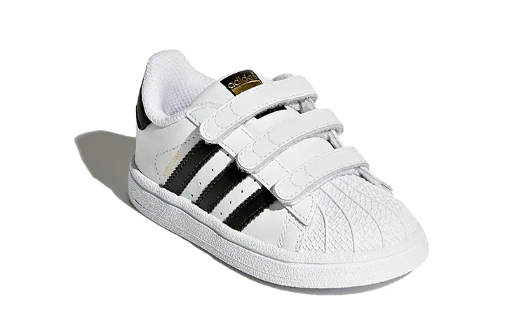 Детские кроссовки для малышей с золотыми деталями SUPERSTAR CF Adidas Originals, White Black — фото 4