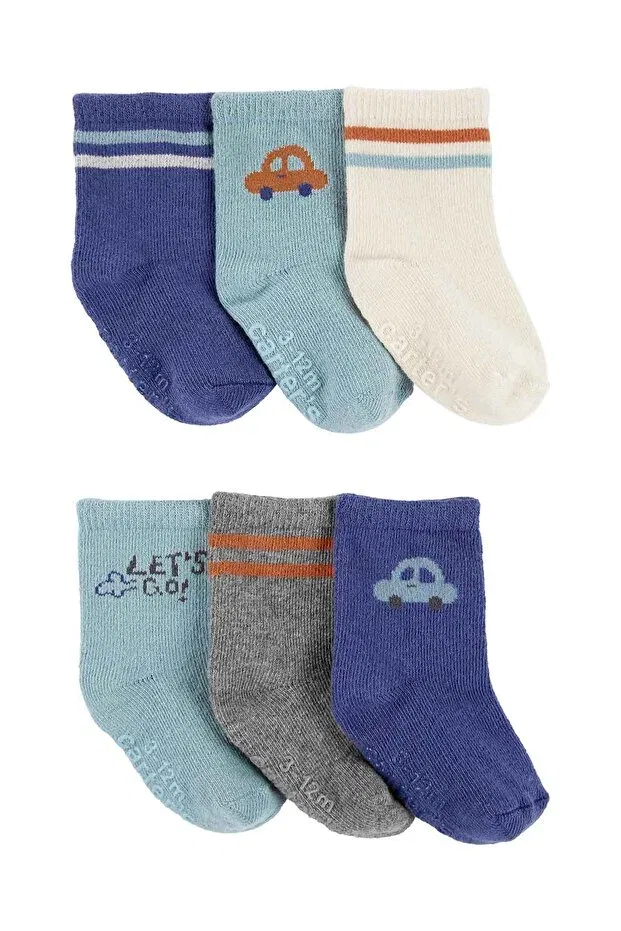 Детские носки для мальчиков хлопковые комплект 6 пар Carter'S, Multicolor