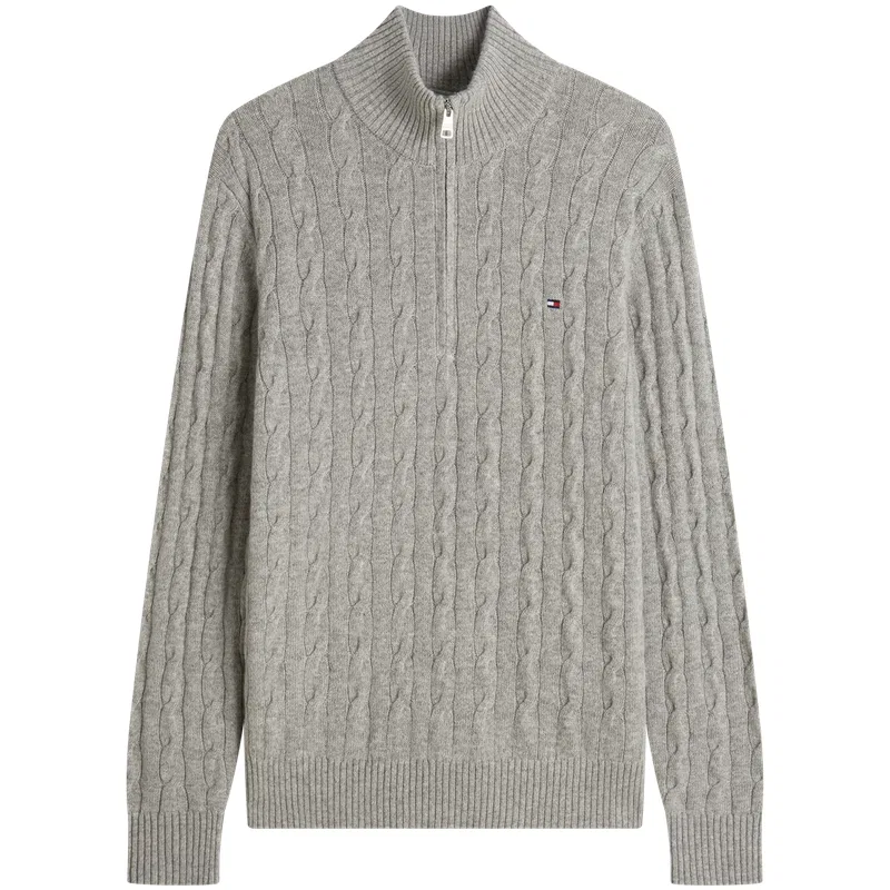 Мужской свитер с полузастежкой-молнией Tommy Hilfiger, Gray P01