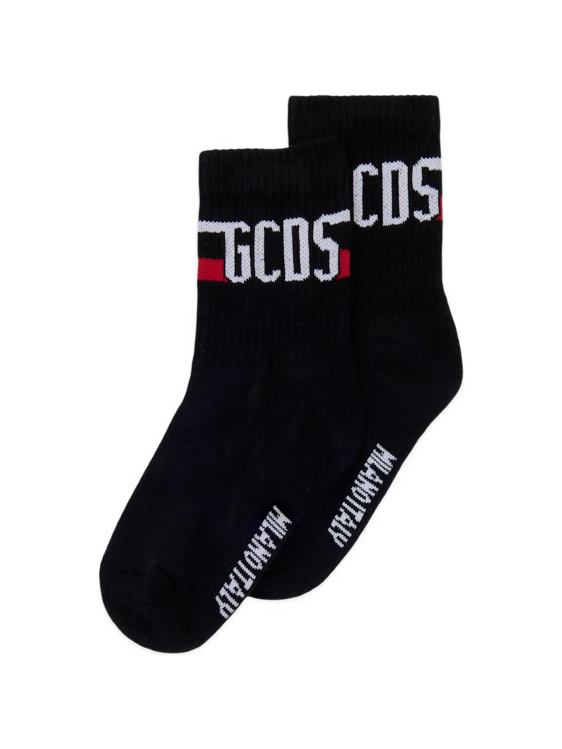 Комплект из двух пар носков с логотипом Gcds, черный — фото 2