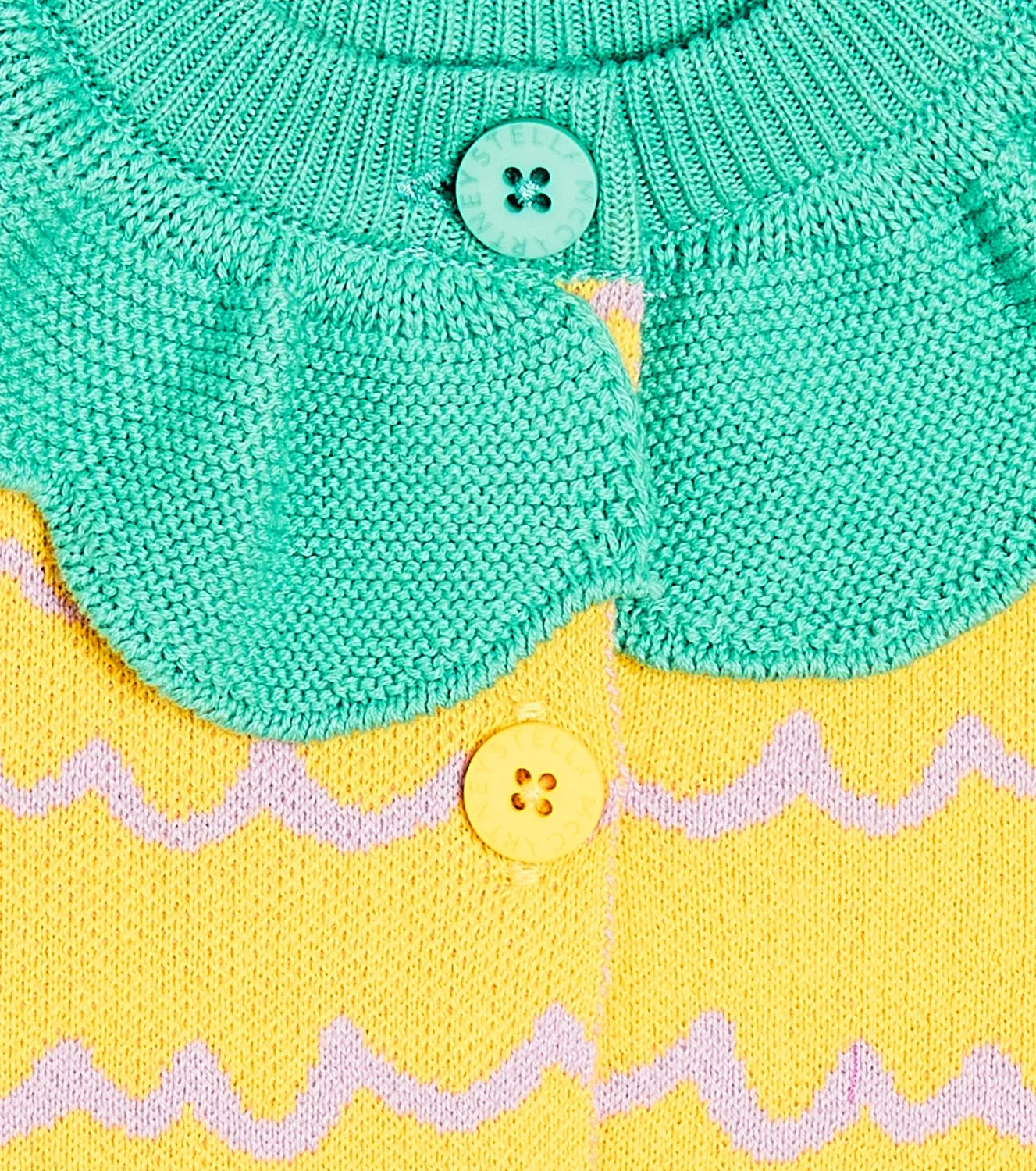 Детский хлопковый кардиган Stella Mccartney Kids, мультиколор — фото 3