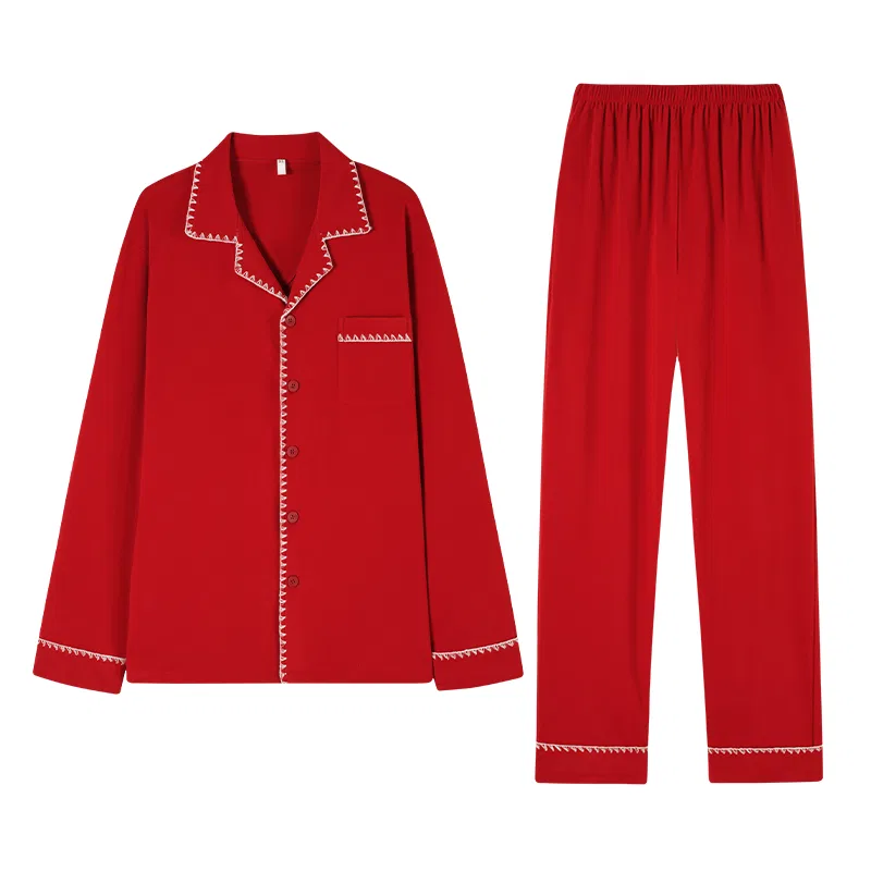Детский комплект пижам с длинным рукавом Men's-Trim Collar MIIOW