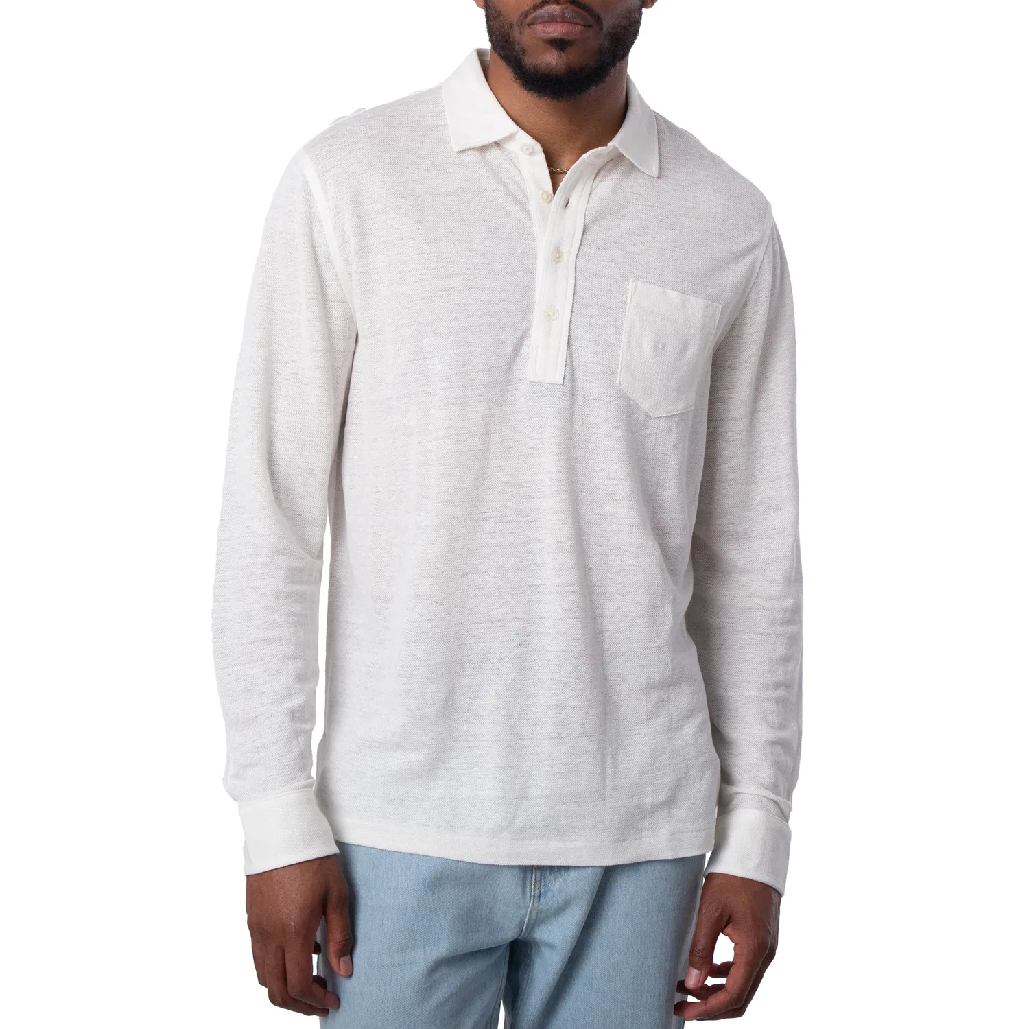 Поло из льна Classic Fit Polo Ralph Lauren, White