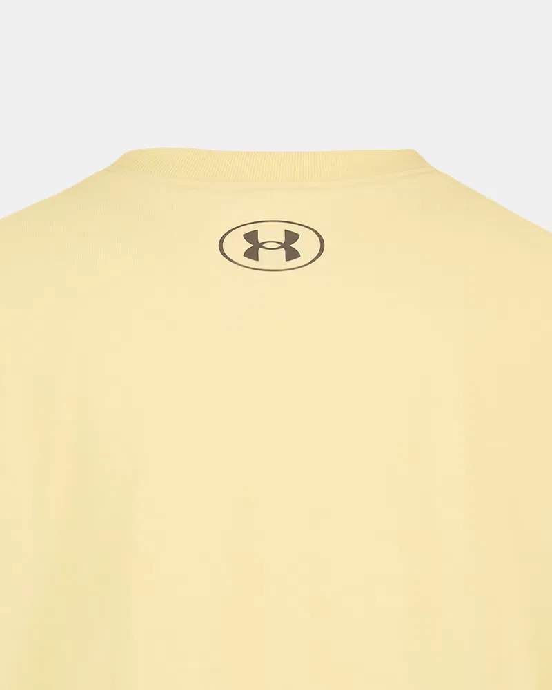 Футболка детская с коротким рукавом, влагоотводящая UA Puff Gator UnderArmour, Pale Lemon/Peppercorn — фото 4