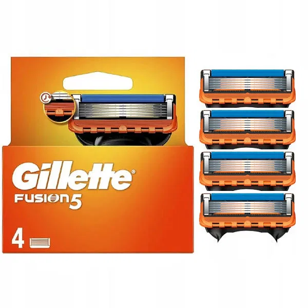 Сменные кассеты для бритвы Gillette Fusion5, 4 шт. Gillette, Silver
