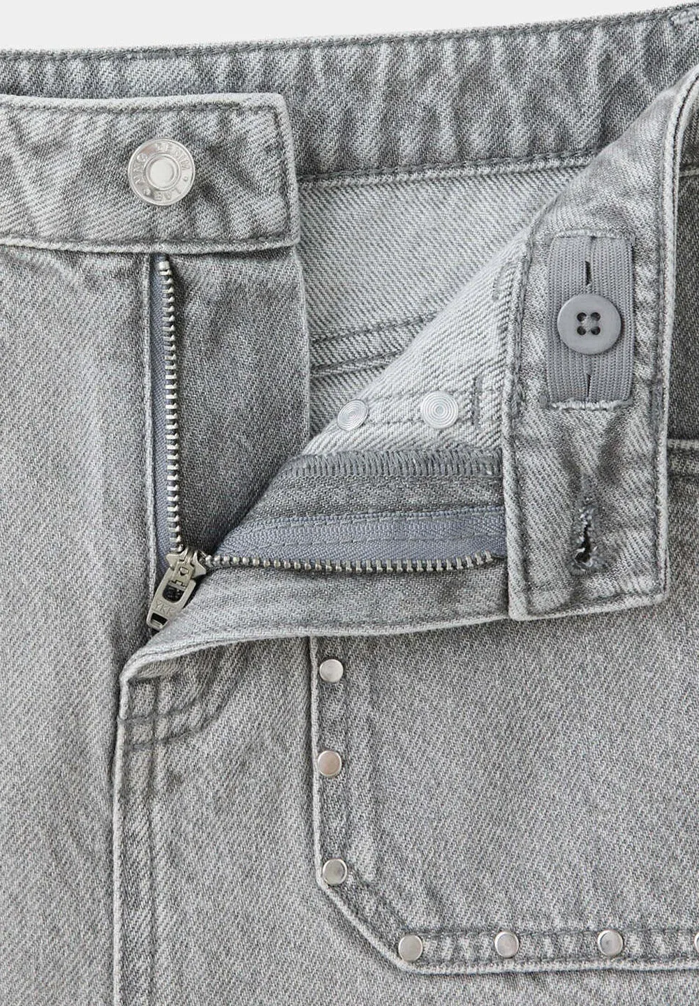 Детская юбка А-силуэта Mango Kids, Grey Denim — фото 4