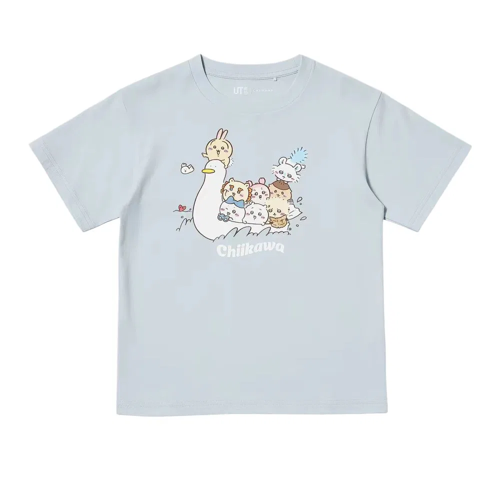 Детское футболка с принтом Chiikawa UNIQLO, Light Blue