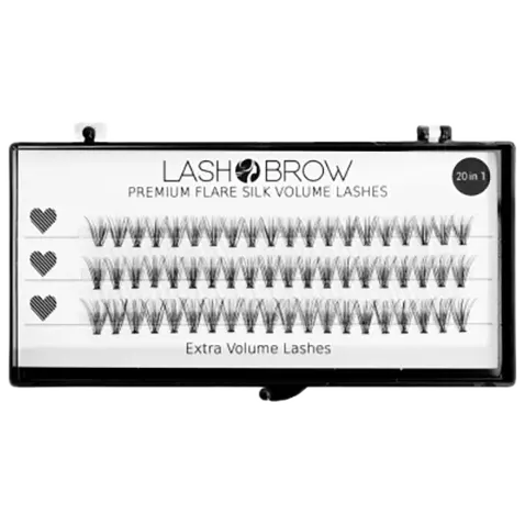 

Lash Brow Flare Silk Extra Volume пучки накладных ресниц, 1 упаковка
