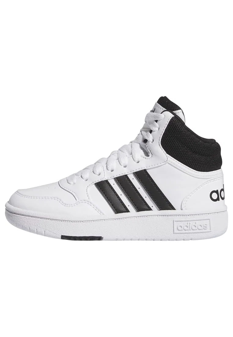 Детские кроссовки для мальчиков с баскетбольным стилем Hoops Adidas, Cloud White Core Black Core Black