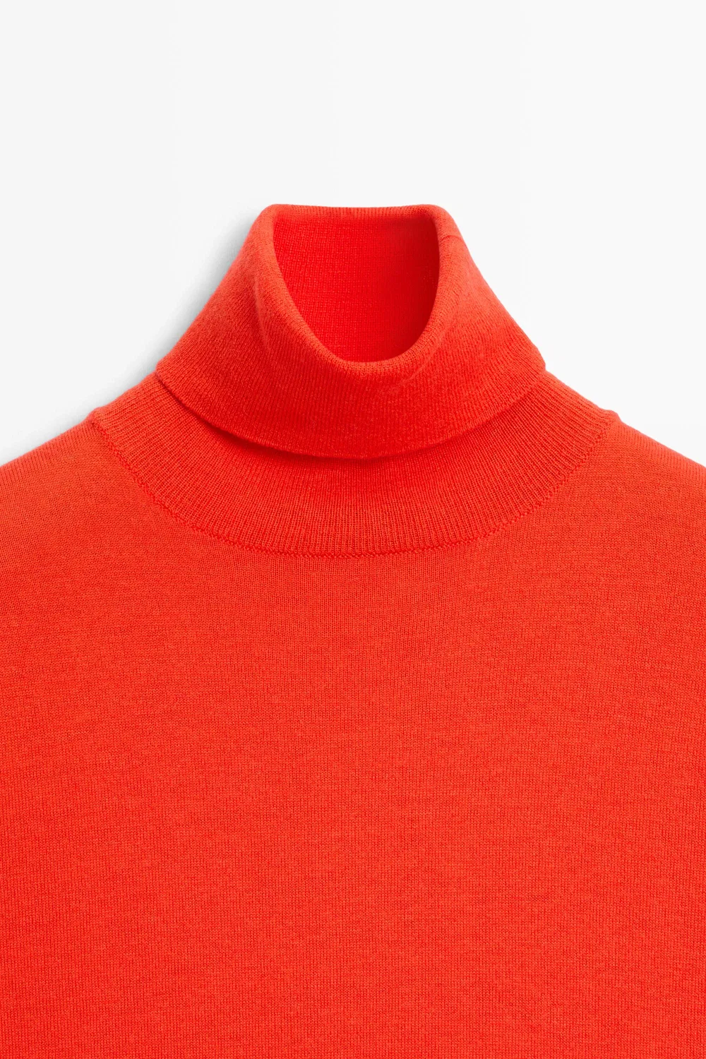 Свитер Massimo Dutti Turtleneck Knit, оранжевый — фото 4