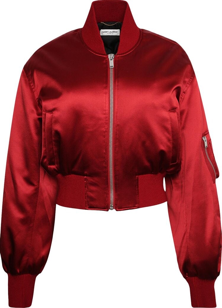 

Куртка Saint Laurent Bomber Jacket 'Framboise', красный