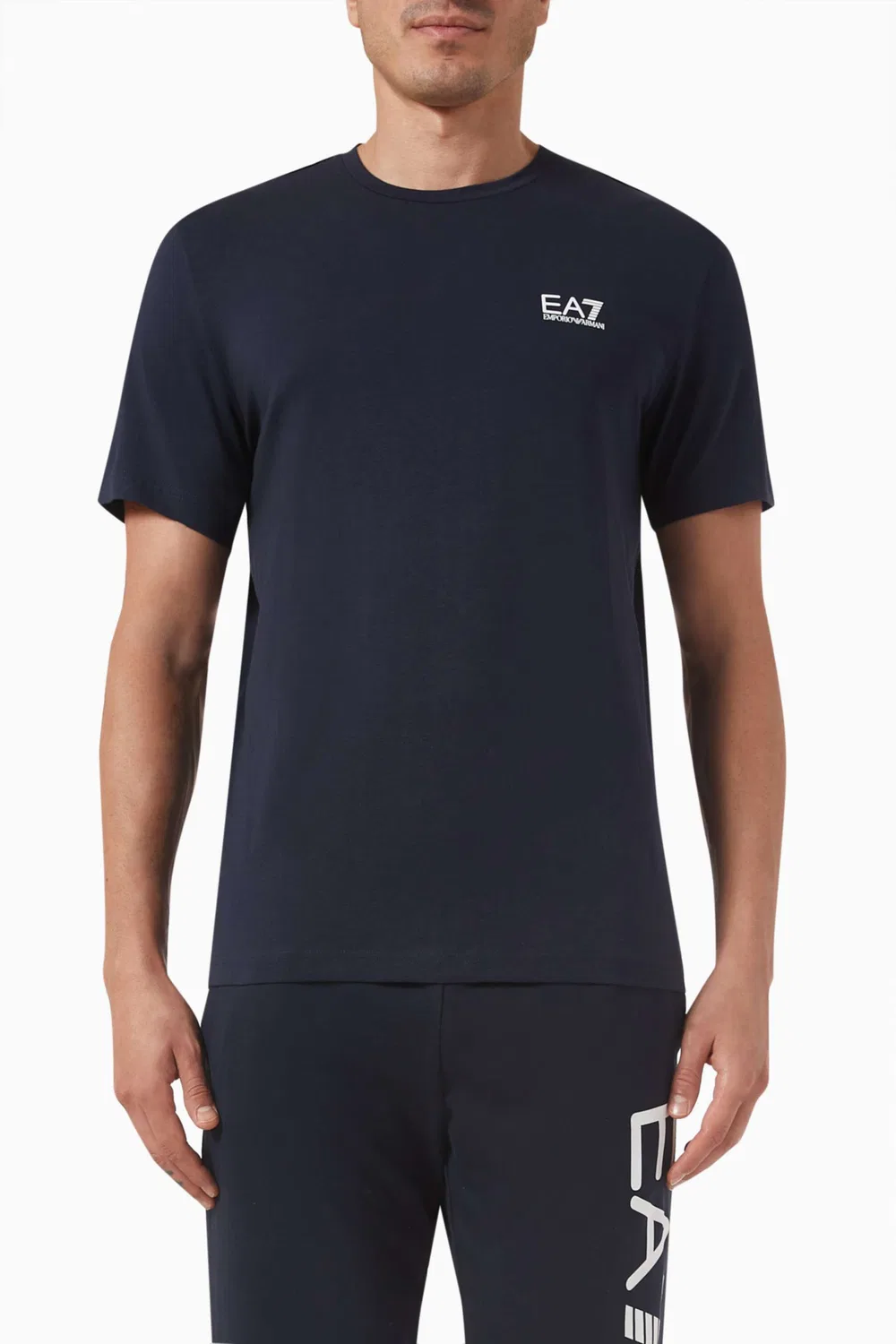 Футболка с коротким рукавом с логотипом EA7 Emporio Armani, синий